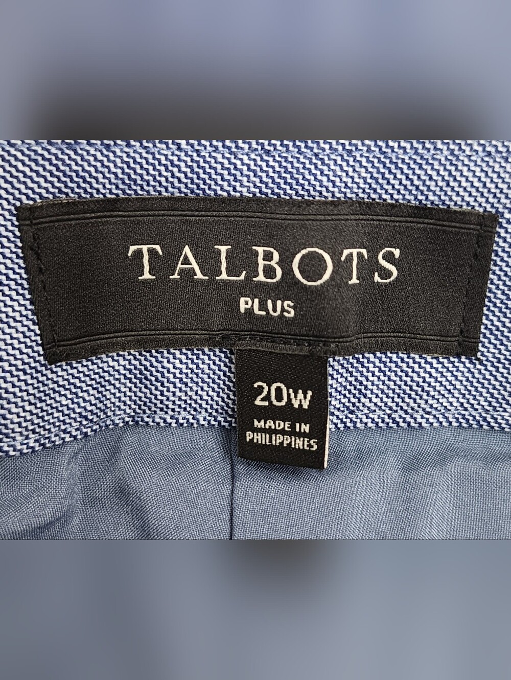 Talbots Plus Women’s Size 20W Blue Straight Leg Dress Pants Minimalist Workwear - Picture 2 of 15
